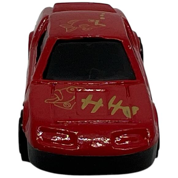 Vintage Red Fish Pattern Diecast Toy Car, Chinese Character Markings - Picture 4 of 8